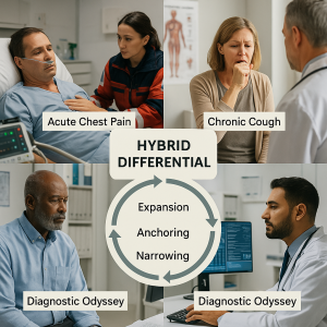 Beyond the Traditional Differential: Toward a Hybrid Logic of Diagnostic Reasoning 14 Hybrid differential applied in clinical cases with expansion, anchoring, narrowing, and re-expansion