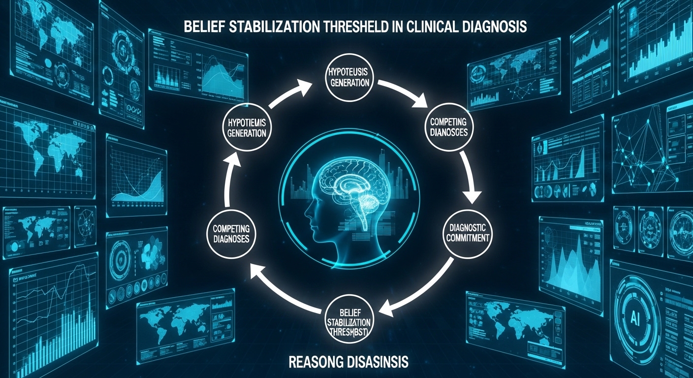 Probability Landscape of Diagnostic Belief Stabilization
