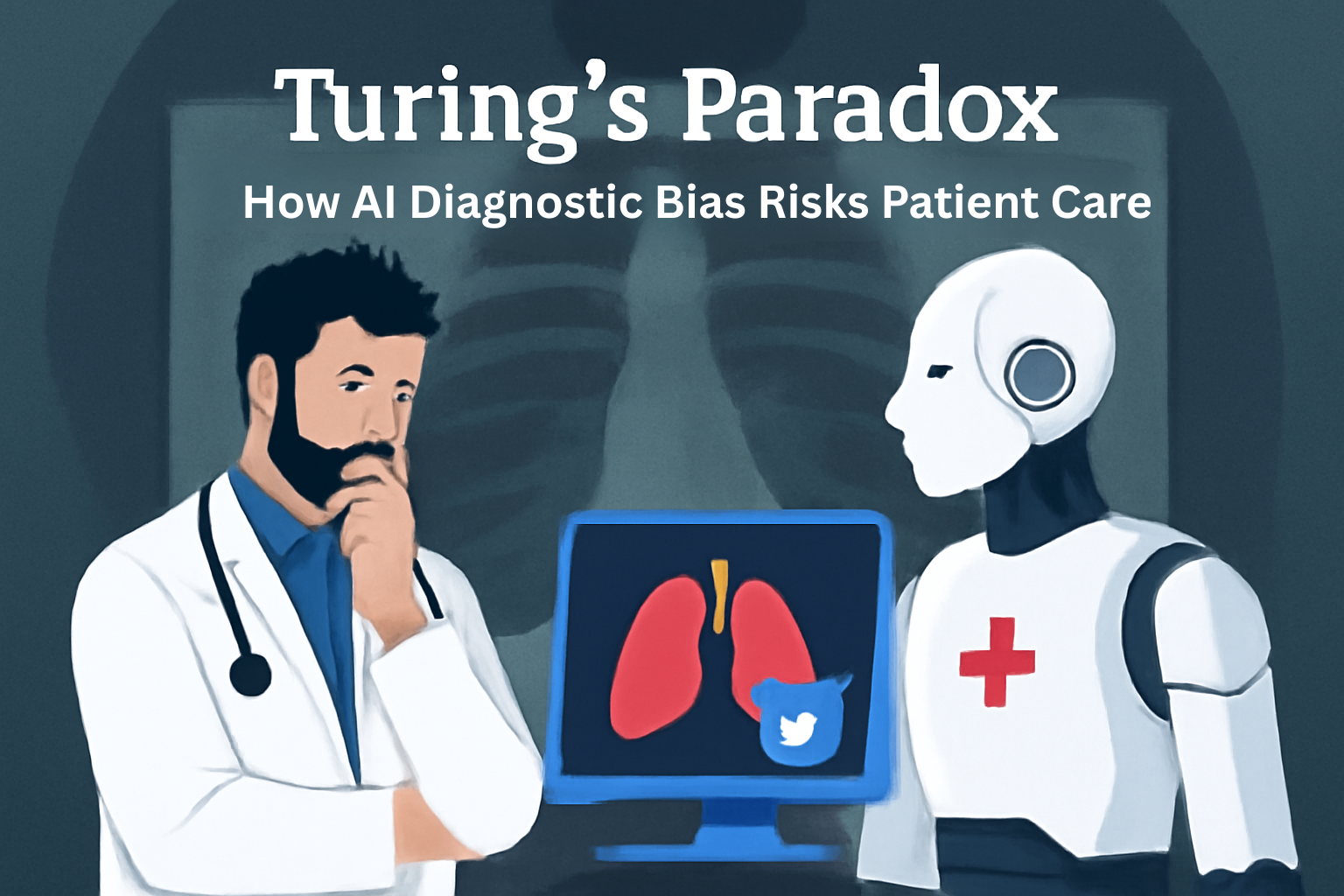 Turing’s paradox showing how AI diagnostic bias affects patient care